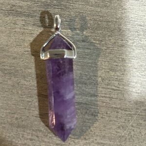 Purple 1 inch crystal pendant